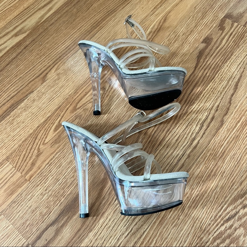 Pleaser 6 Inch Lucite Platform Heels